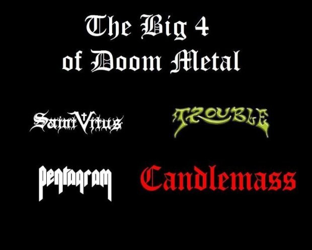 Doom Metal 1" Button Pin Set – Candlemass, Celtic Frost, Pentagram, Saint Vitus – 4 Pins – Made In USA