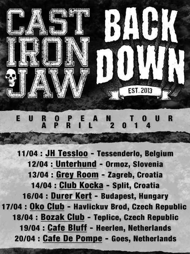 BACK DOWN dates