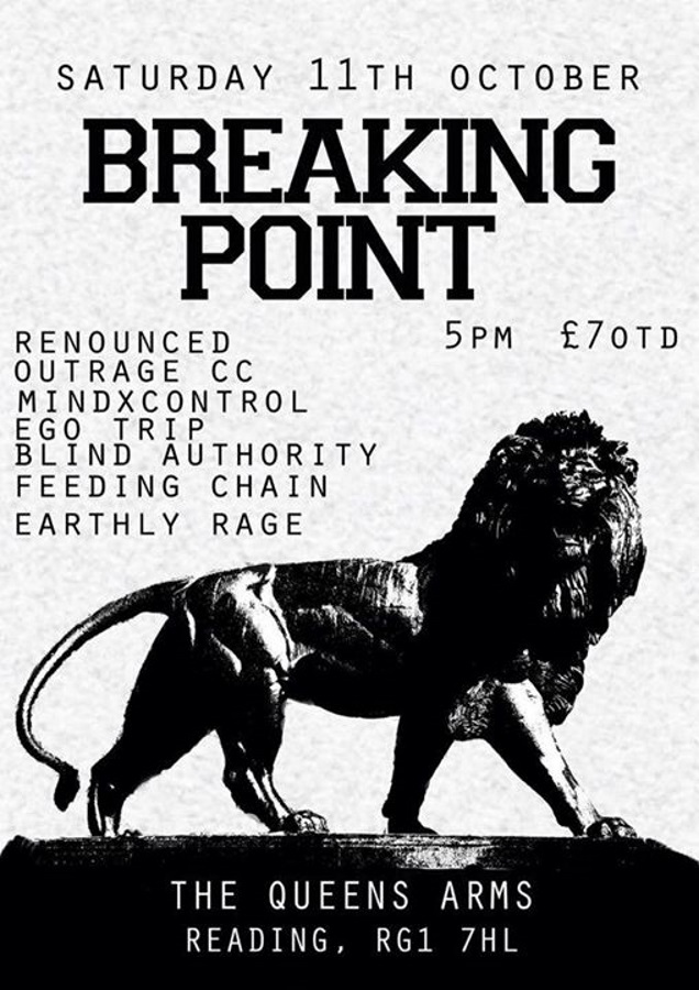 BREAKING POINT Reading date in October
