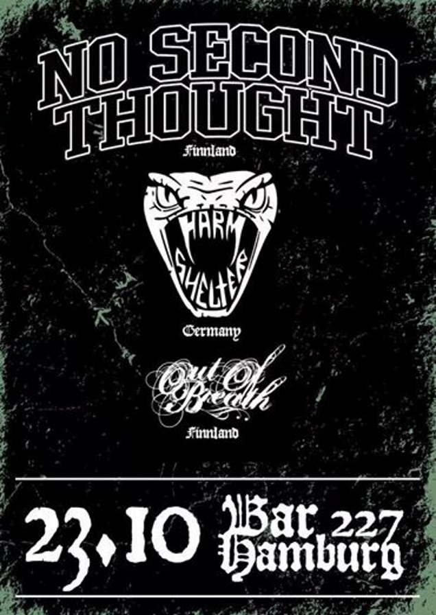 NO SECOND THOUGHT live