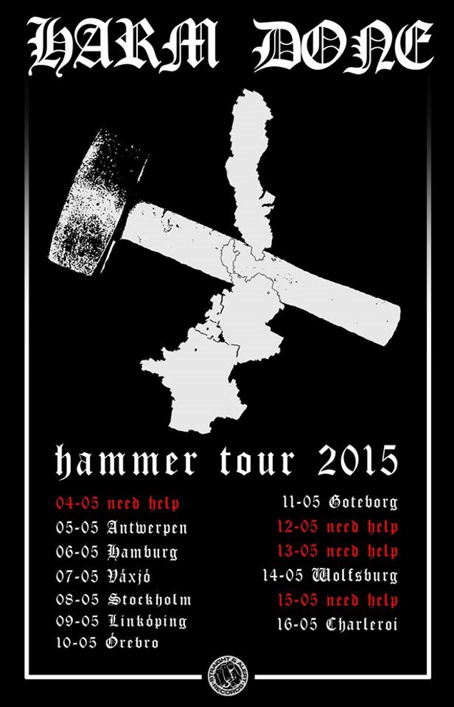 HARM DONE on tour