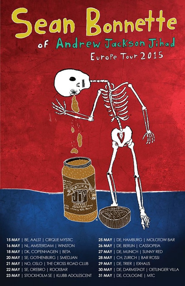 ANDREW JACKSON EUropean tour flyer