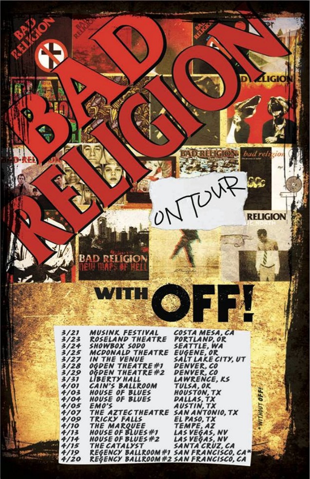 BAD RELIGION on tour with OFF!