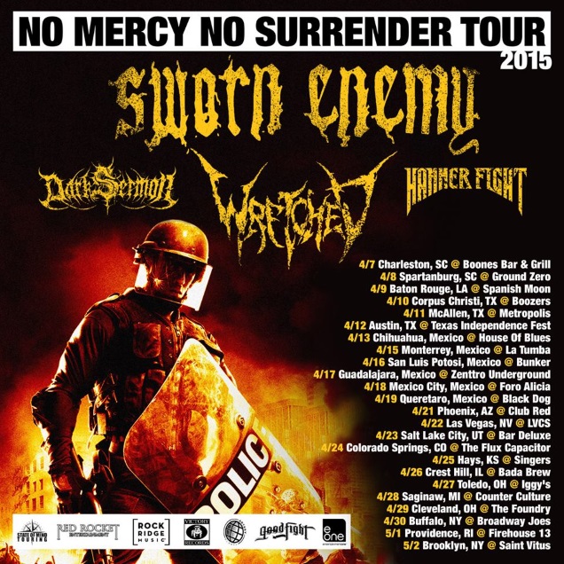 SWORN ENEMY tour dates