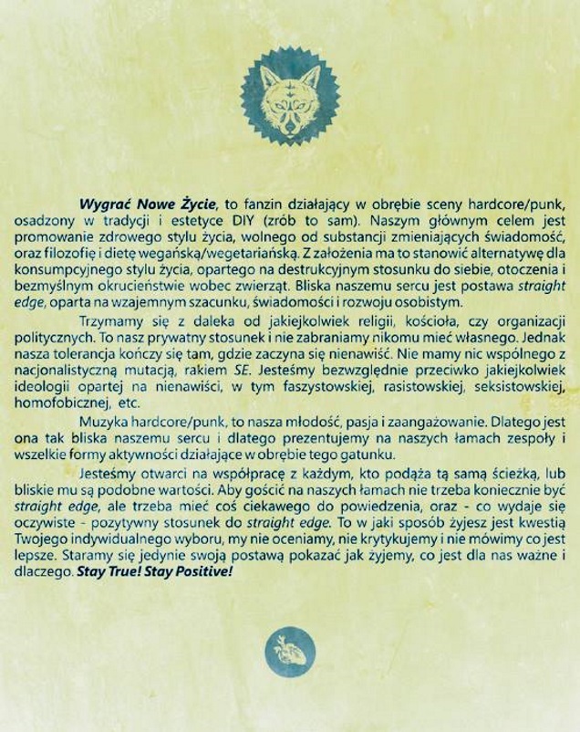 WYGRAC NOWE ZYCIE official statement