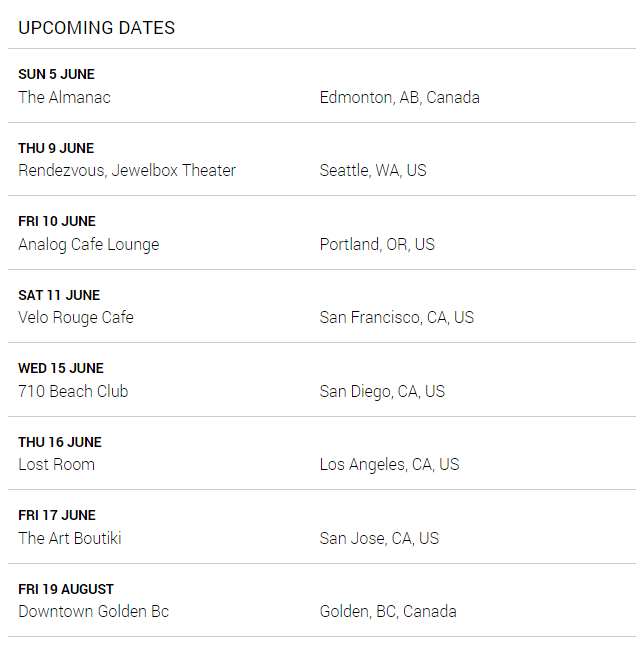 THE VELVETEINS on tour