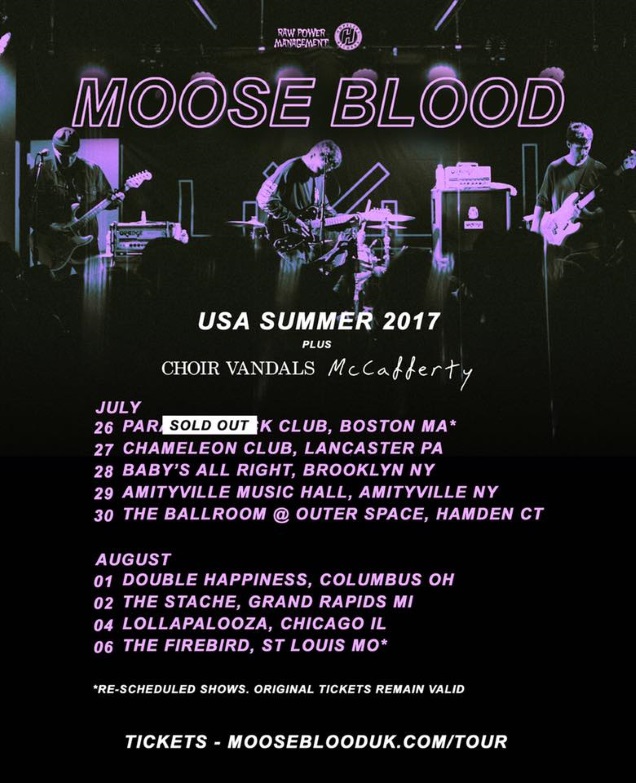 MOOSE BLOOD tour